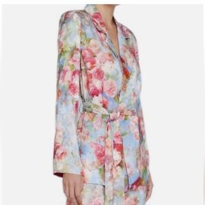 L'AGENCE Floral Multicolor wrap top